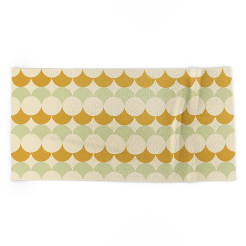 Colour Poems Retro Circular Pattern III Beach Towel