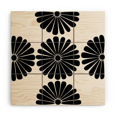 Colour Poems Retro Daisy I Wood Wall Mural