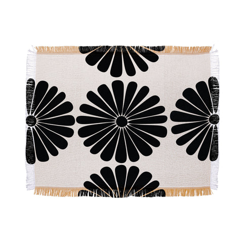 Colour Poems Retro Daisy I Throw Blanket