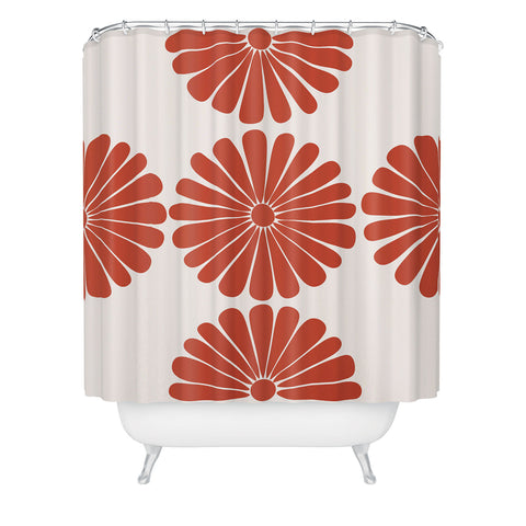 Colour Poems Retro Daisy III Shower Curtain