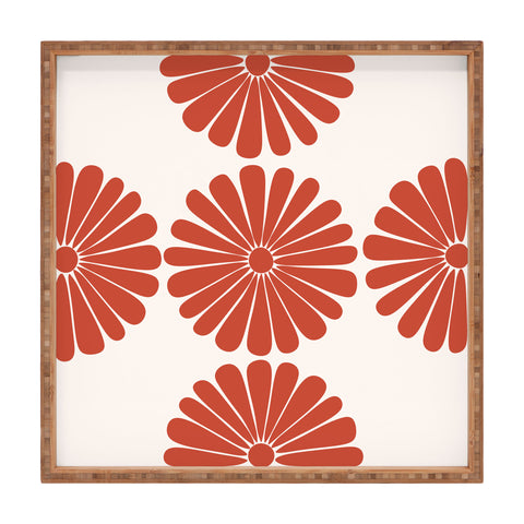 Colour Poems Retro Daisy III Square Tray