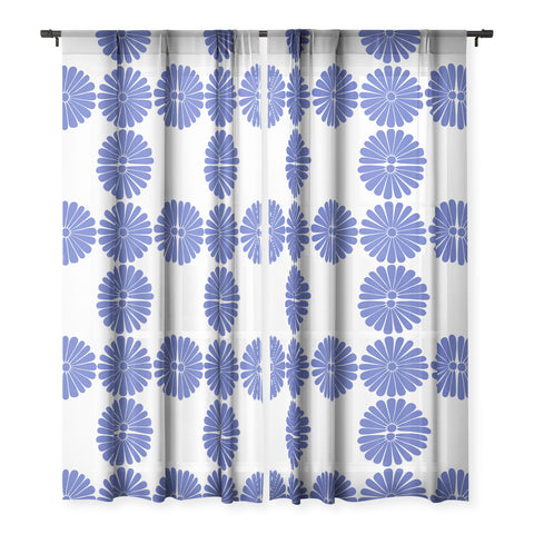 Colour Poems Retro Daisy IV Sheer Window Curtain
