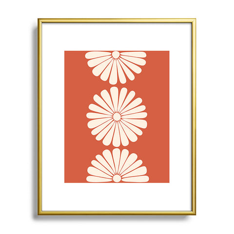 Colour Poems Retro Daisy XV Metal Framed Art Print