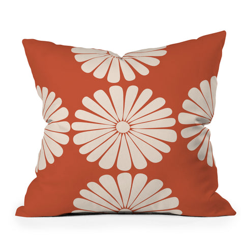 Colour Poems Retro Daisy XV Throw Pillow
