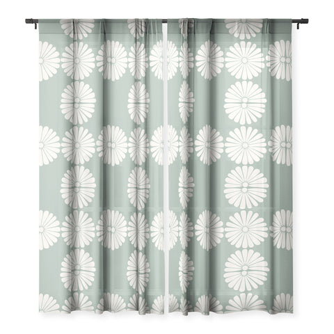 Colour Poems Retro Daisy XX Sheer Window Curtain