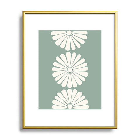 Colour Poems Retro Daisy XX Metal Framed Art Print