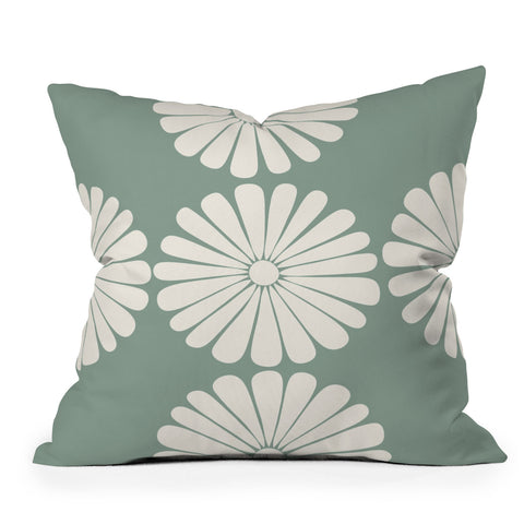Colour Poems Retro Daisy XX Throw Pillow