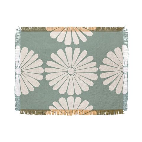 Colour Poems Retro Daisy XX Throw Blanket