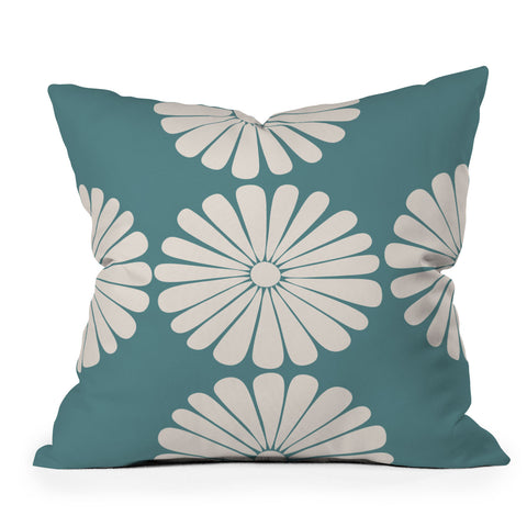 Colour Poems Retro Daisy XXIII Throw Pillow