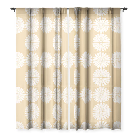 Colour Poems Retro Daisy XXIV Sheer Window Curtain