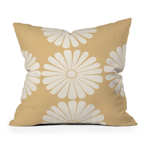 Colour Poems Retro Daisy XXIV Throw Pillow