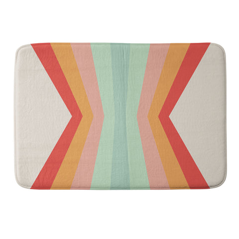 Colour Poems Retro Stripes Reflection II Memory Foam Bath Mat