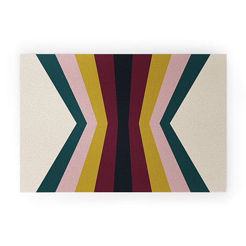 Colour Poems Retro Stripes Reflection III Welcome Mat