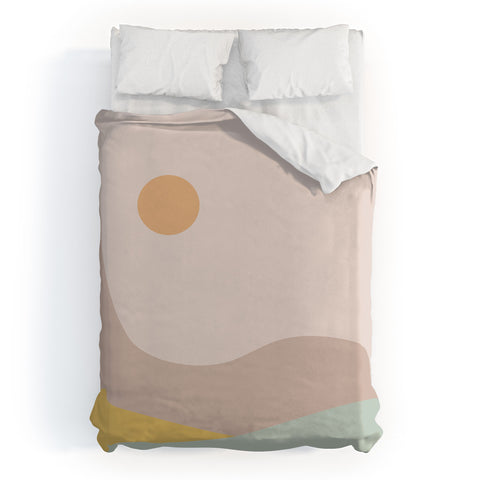 Colour Poems Rolling Hills Minimalism II Duvet Cover