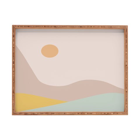 Colour Poems Rolling Hills Minimalism II Rectangular Tray