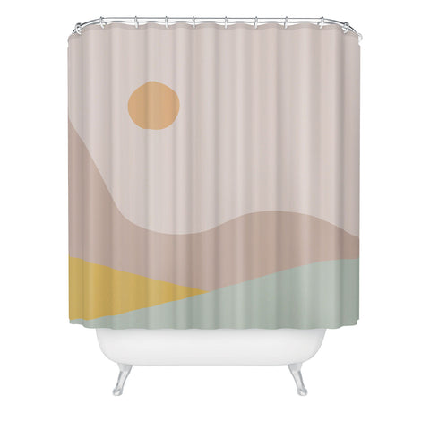 Colour Poems Rolling Hills Minimalism II Shower Curtain