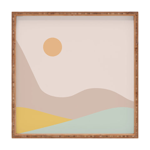 Colour Poems Rolling Hills Minimalism II Square Tray