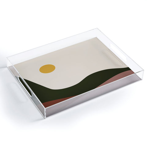 Colour Poems Rolling Hills Minimalism Acrylic Tray