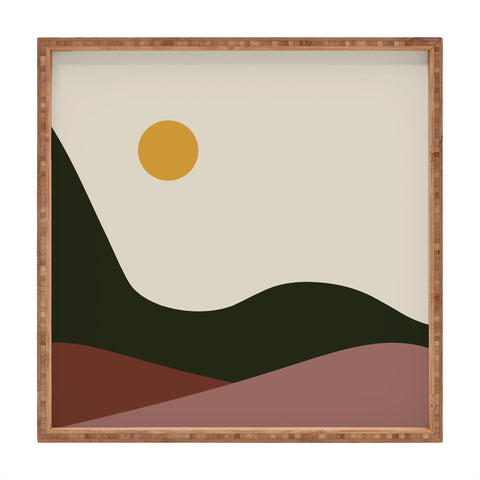 Colour Poems Rolling Hills Minimalism Square Tray