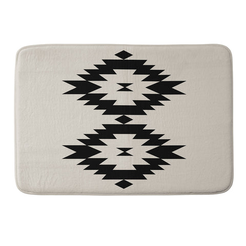 Colour Poems Southwestern Minimalism Black Memory Foam Bath Mat