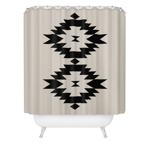 Colour Poems Southwestern Minimalism Black Shower Curtain