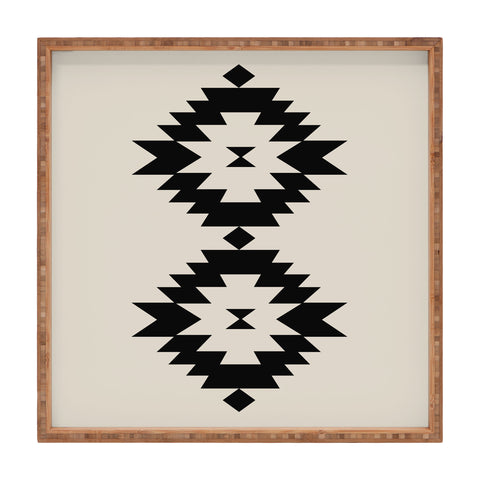 Colour Poems Southwestern Minimalism Black Square Tray