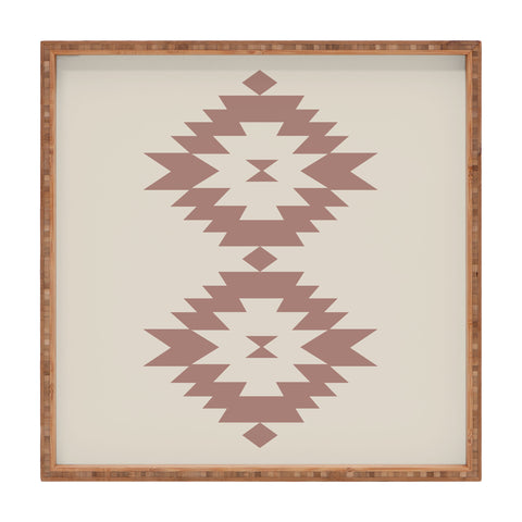 Colour Poems Southwestern Minimalism Rose Square Tray