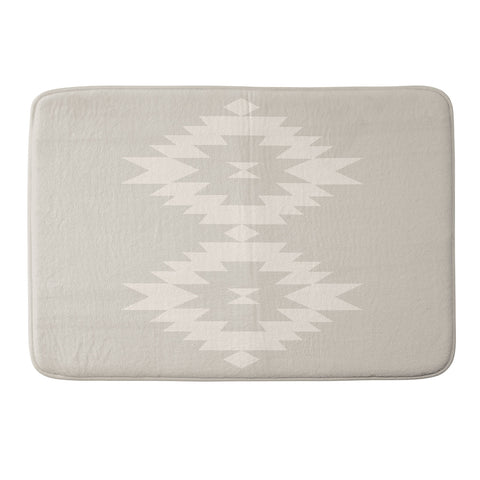 Colour Poems Southwestern Minimalism White Memory Foam Bath Mat