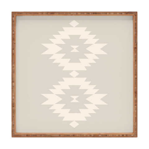 Colour Poems Southwestern Minimalism White Square Tray