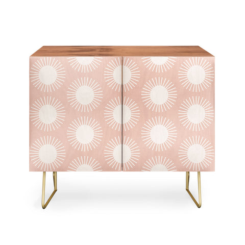 Colour Poems Sun Pattern Pink Credenza