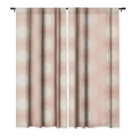 Colour Poems Sun Pattern Pink Blackout Non Repeat