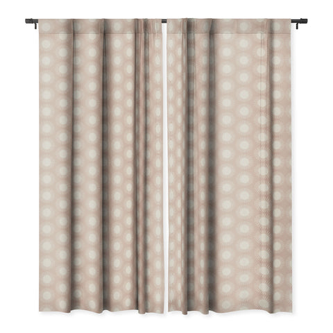 Colour Poems Sun Pattern Pink Blackout Window Curtain