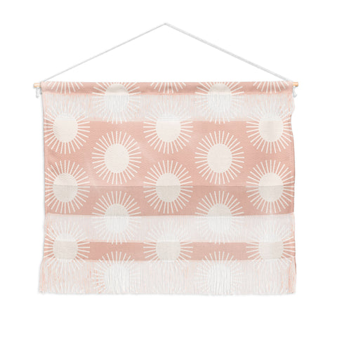 Colour Poems Sun Pattern Pink Wall Hanging Landscape