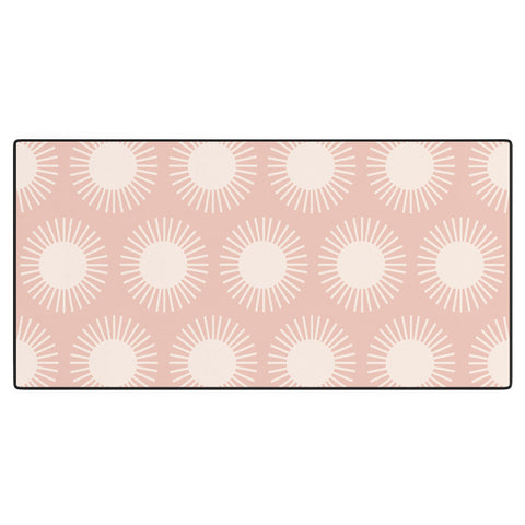 Colour Poems Sun Pattern Pink Desk Mat