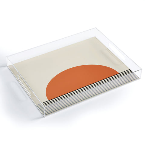 Colour Poems Sunrise Orange Acrylic Tray