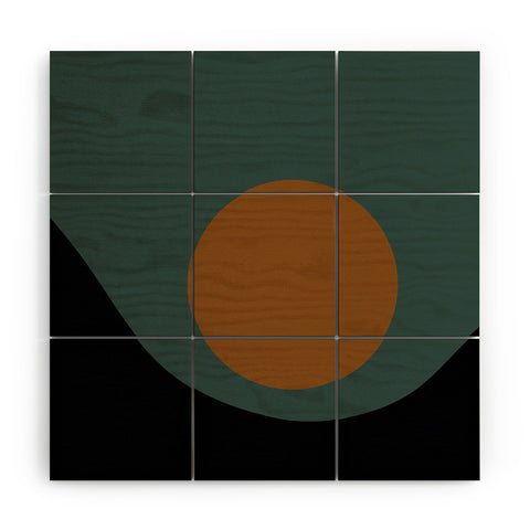 Colour Poems Sunset Minimalism II Wood Wall Mural