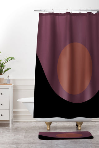 Colour Poems Sunset Minimalism Shower Curtain And Mat