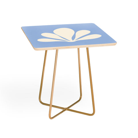 Colour Poems Tropical Plant Minimalism Blue Side Table