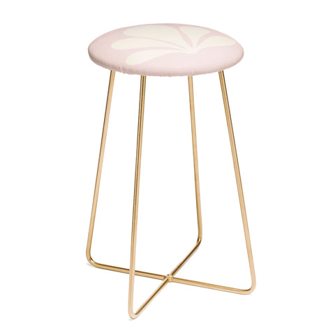 Colour Poems Tropical Plant Minimalism Pink Counter Stool
