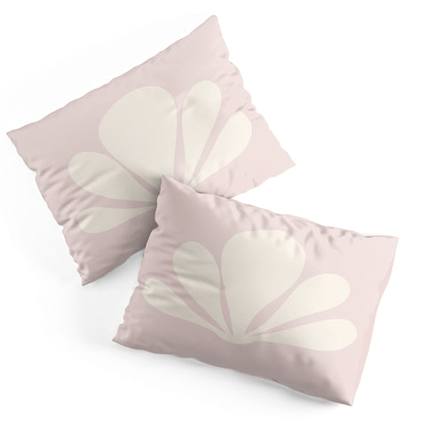 Colour Poems Tropical Plant Minimalism Pink Pillow Shams