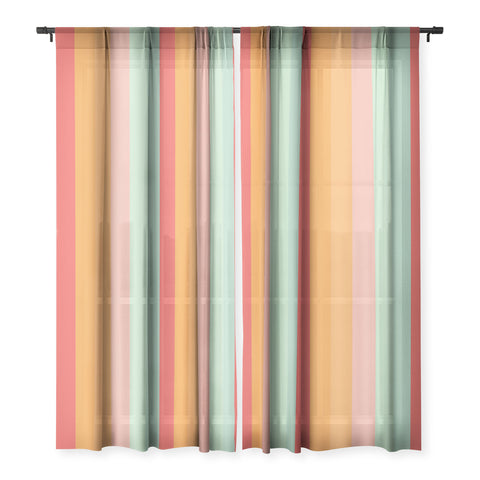 Colour Poems Vintage Rainbow III Sheer Window Curtain