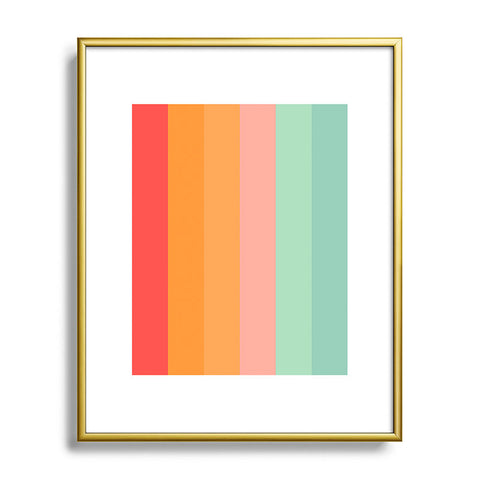 Colour Poems Vintage Rainbow III Metal Framed Art Print