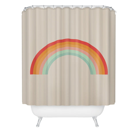 Colour Poems Vintage Rainbow Shower Curtain