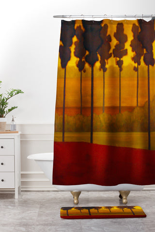 Conor O'Donnell Tree Study 17 Shower Curtain And Mat