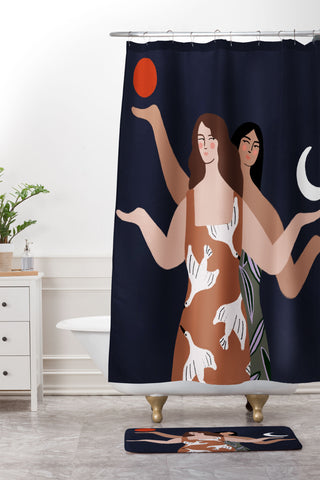 constanzaillustrates Balance I Shower Curtain And Mat