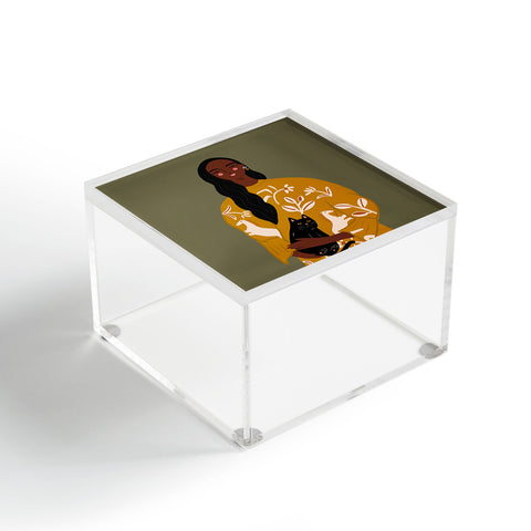 constanzaillustrates Cat Lady I Acrylic Box