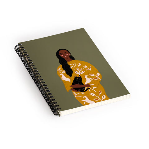 constanzaillustrates Cat Lady I Spiral Notebook