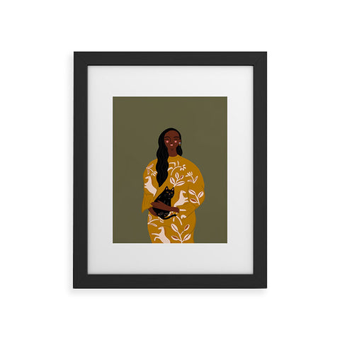 constanzaillustrates Cat Lady I Framed Art Print