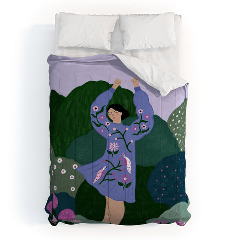 constanzaillustrates Floral Dreams I Comforter