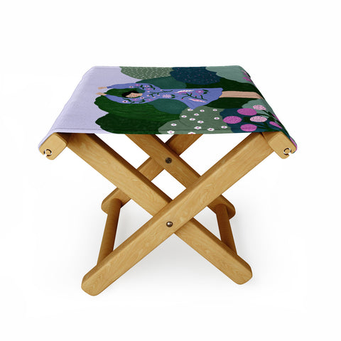 constanzaillustrates Floral Dreams I Folding Stool
